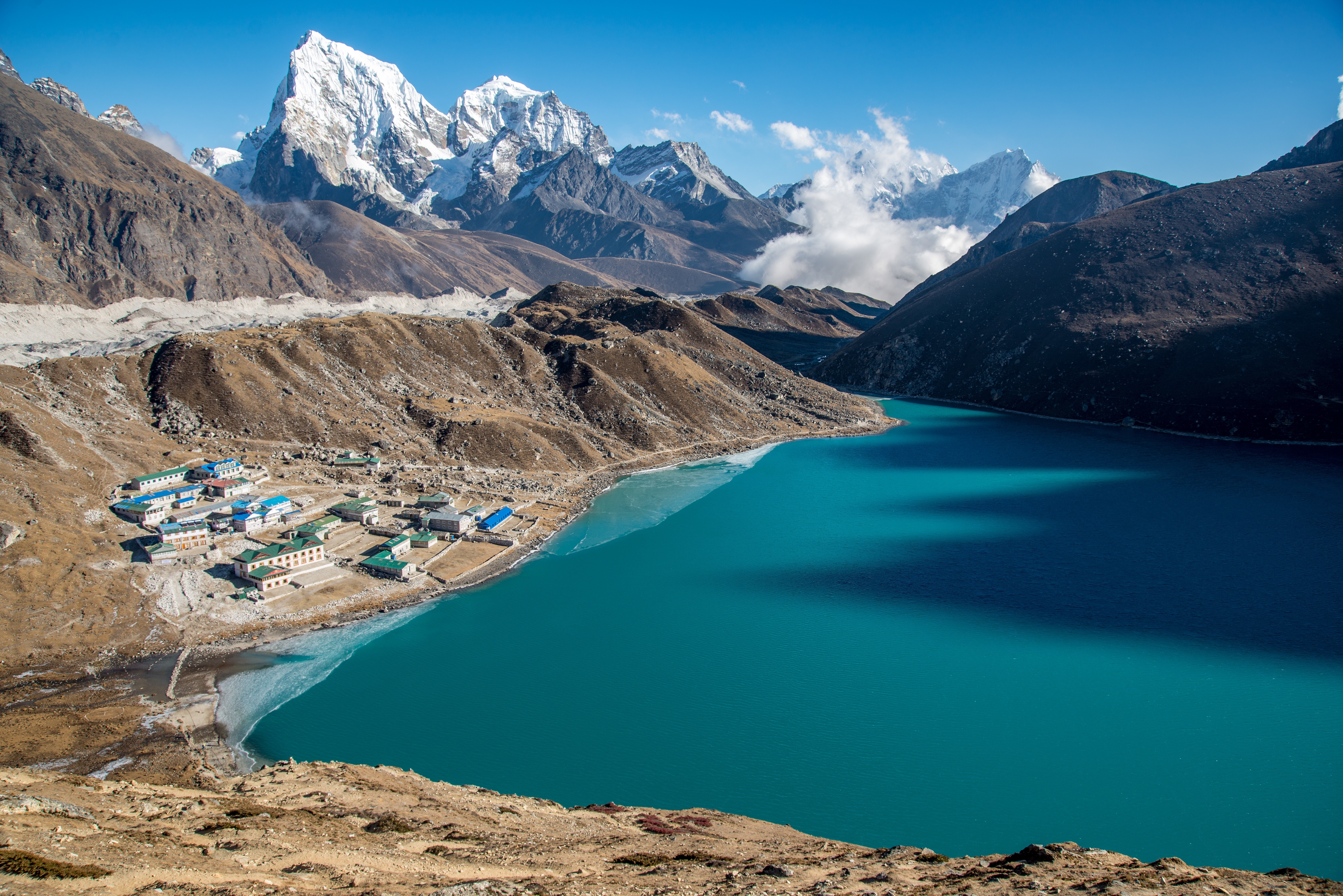Snow-capped Rakaposhi peak above Hunza Valley